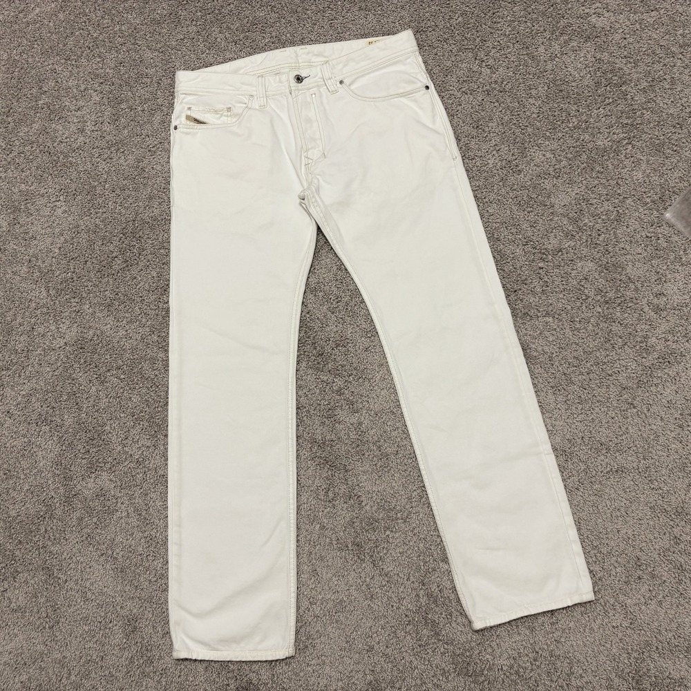 Diesel SAFADO Regular Slim Straight Jeans White Ivory Mens 33x32 (Act. ~34x31)